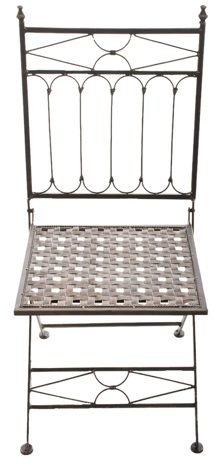 Illustration numéro 3 du produit Lot 2 chaises de jardin pliables en métal Bronze