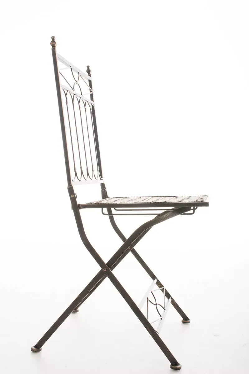 Illustration numéro 3 du produit Chaise de jardin pliable en métal Bronze
