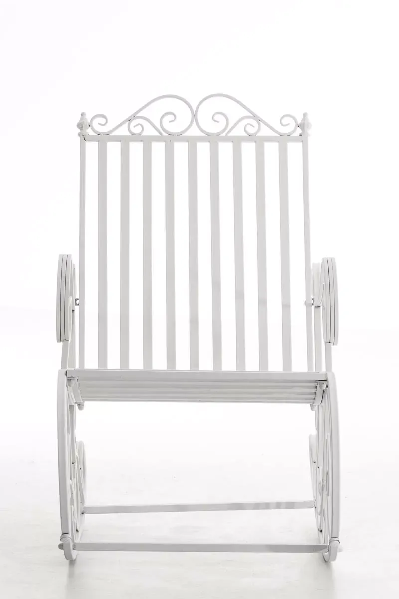 Illustration numéro 3 du produit Chaise à bascule d'extérieur en métal Blanc