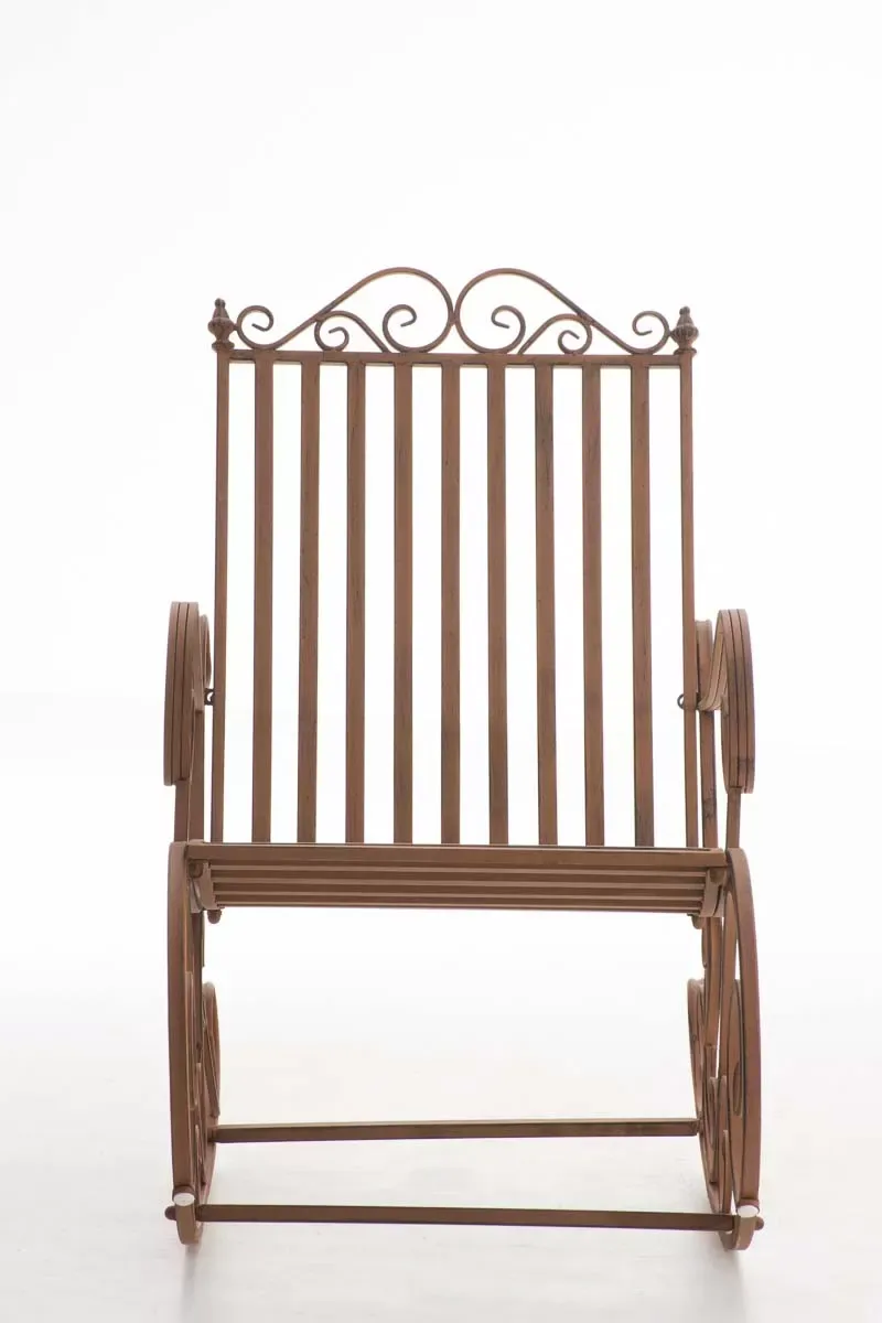 Illustration numéro 3 du produit Chaise à bascule d'extérieur en métal Marron