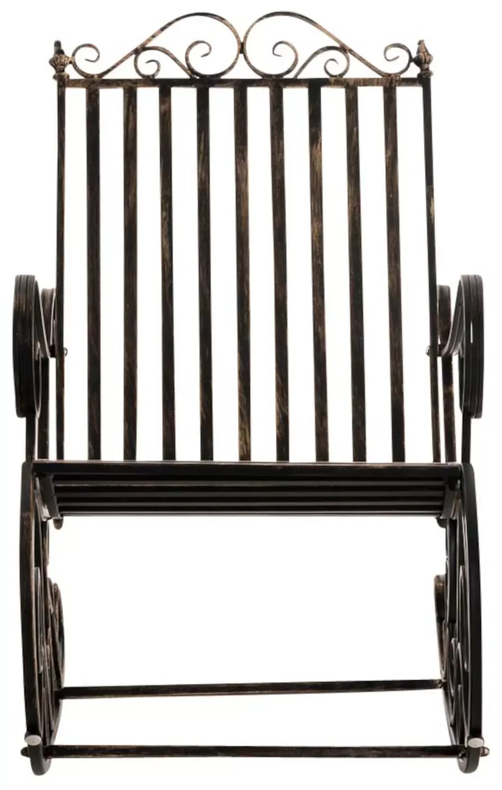Illustration numéro 3 du produit Lot de 2 fauteuils à bascule pour jardin en métal Bronze