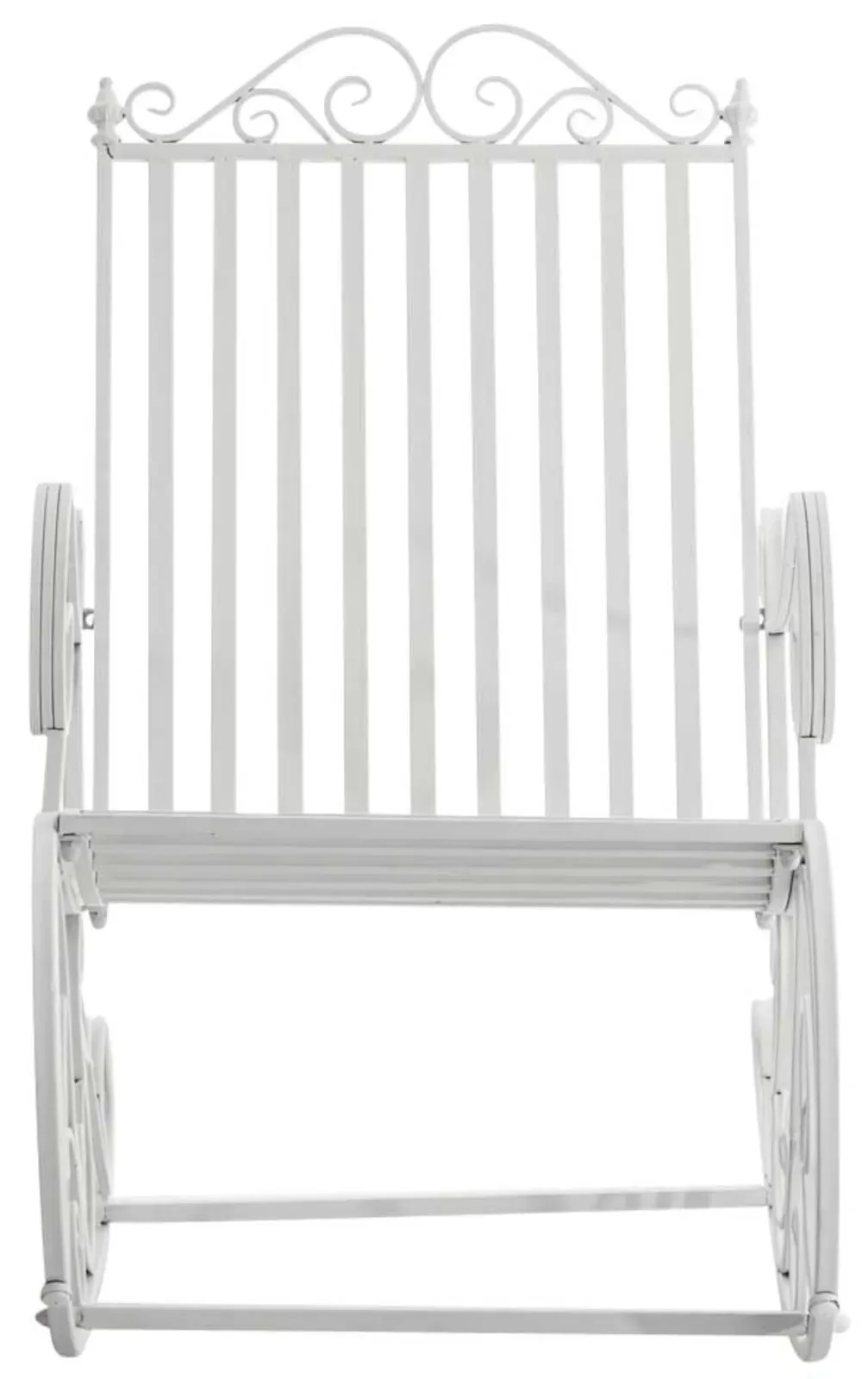 Illustration numéro 3 du produit Lot de 2 fauteuils à bascule pour jardin en métal Blanc