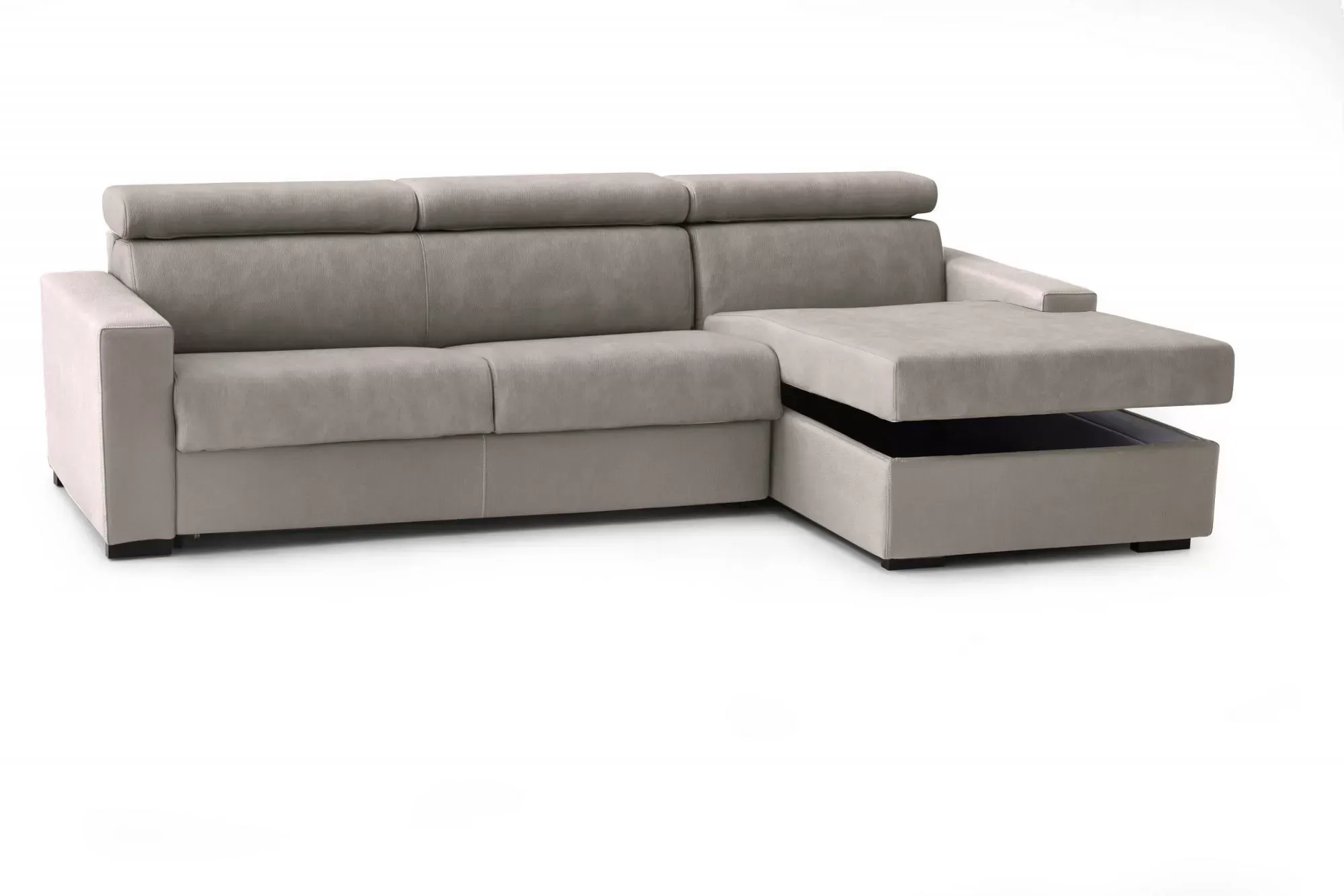 Illustration numéro 3 du produit Canapé d'angle en tissu tourterelle 140x95 cm