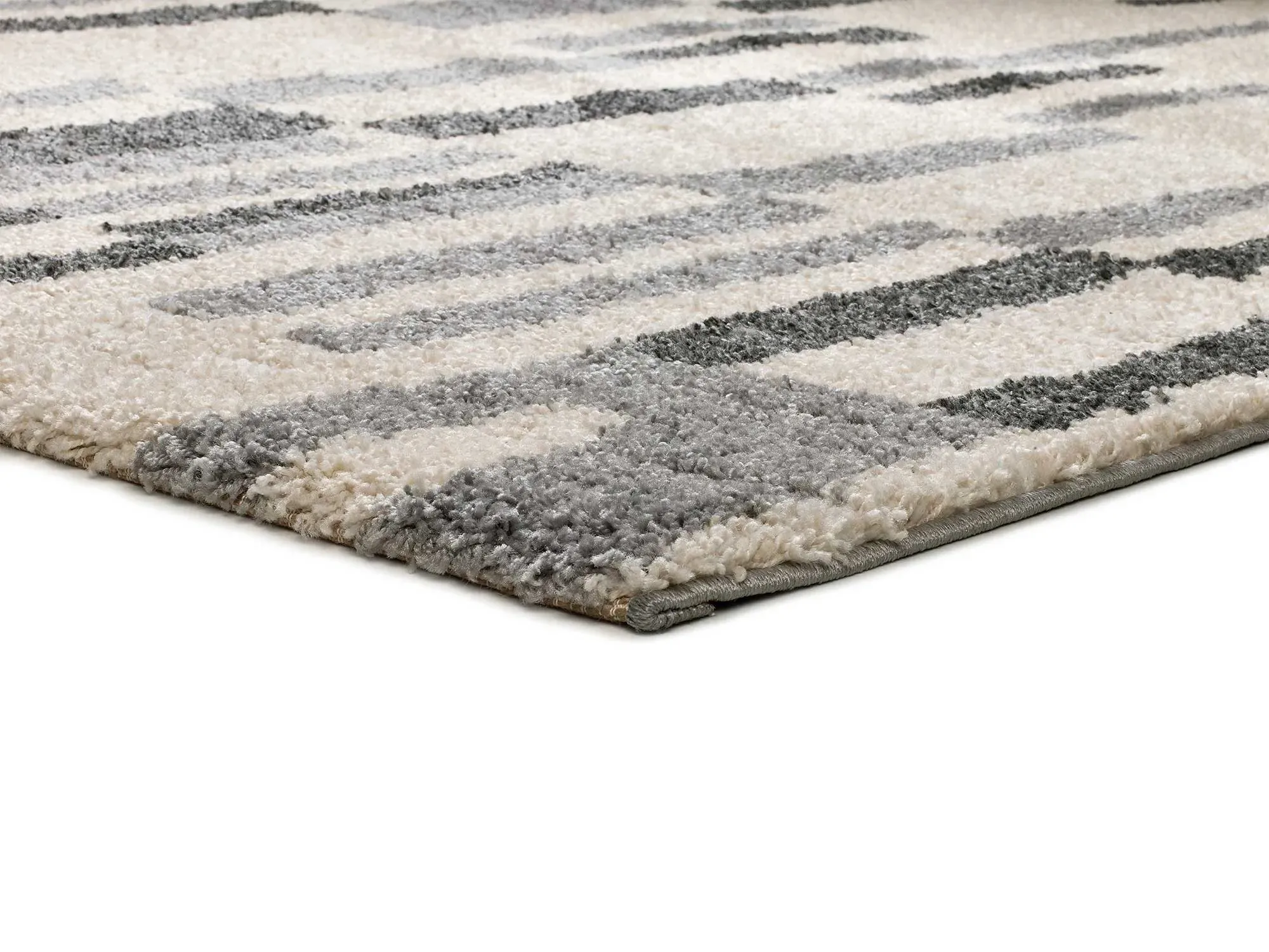 Illustration numéro 3 du produit Tapis shaggy abstrait beige/gris 80x150 cm