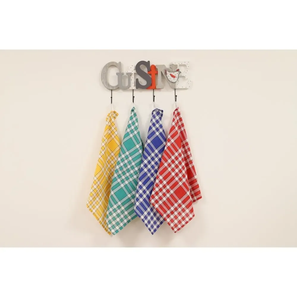 Illustration numéro 3 du produit Lot de 10 serviettes de tables en coton rouge