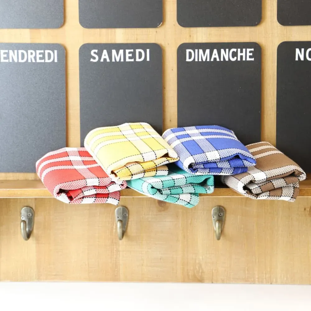 Illustration numéro 3 du produit Lot de 10 serviettes de tables en coton marron