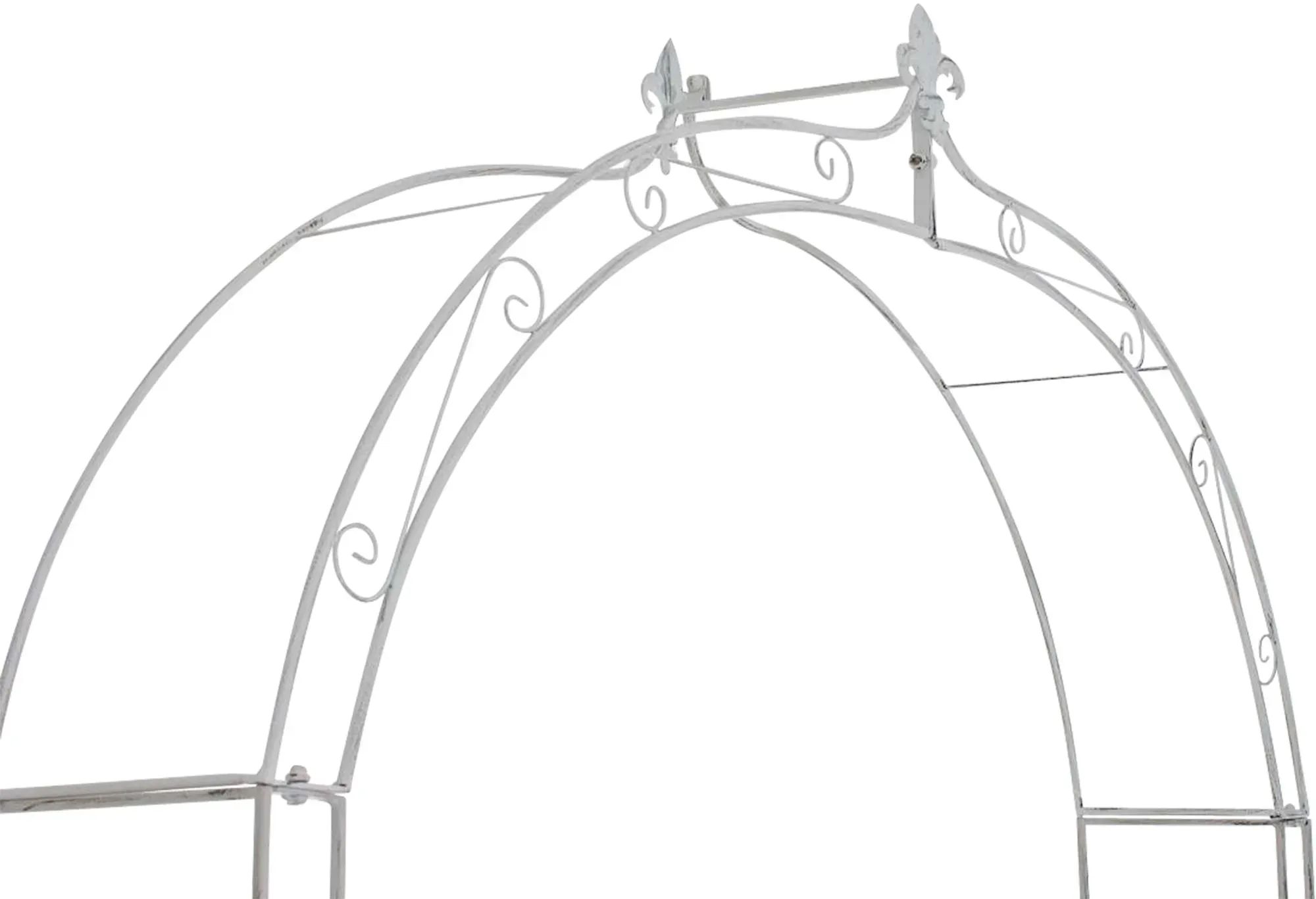 Illustration numéro 3 du produit Arche pour plantes grimpantes en métal Blanc antique