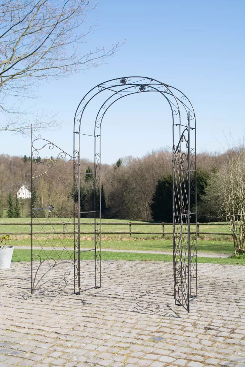 Illustration numéro 3 du produit Arche pour plantes grimpantes en métal Bronze