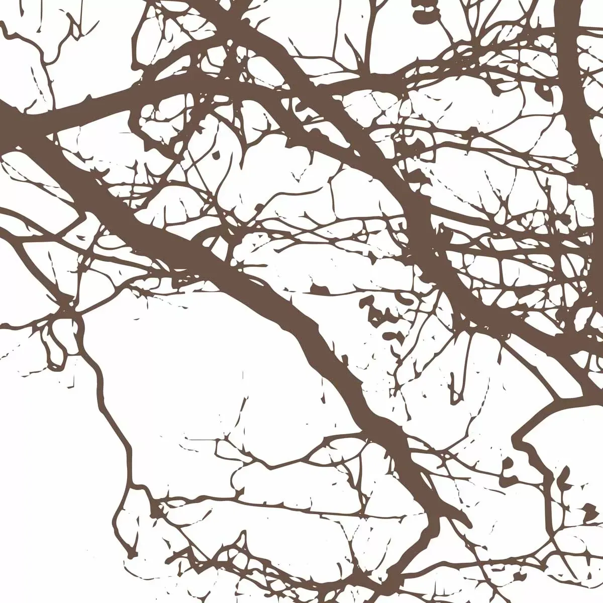 Illustration numéro 3 du produit Papier peint panoramique abstract branch brun foncé 375x250cm