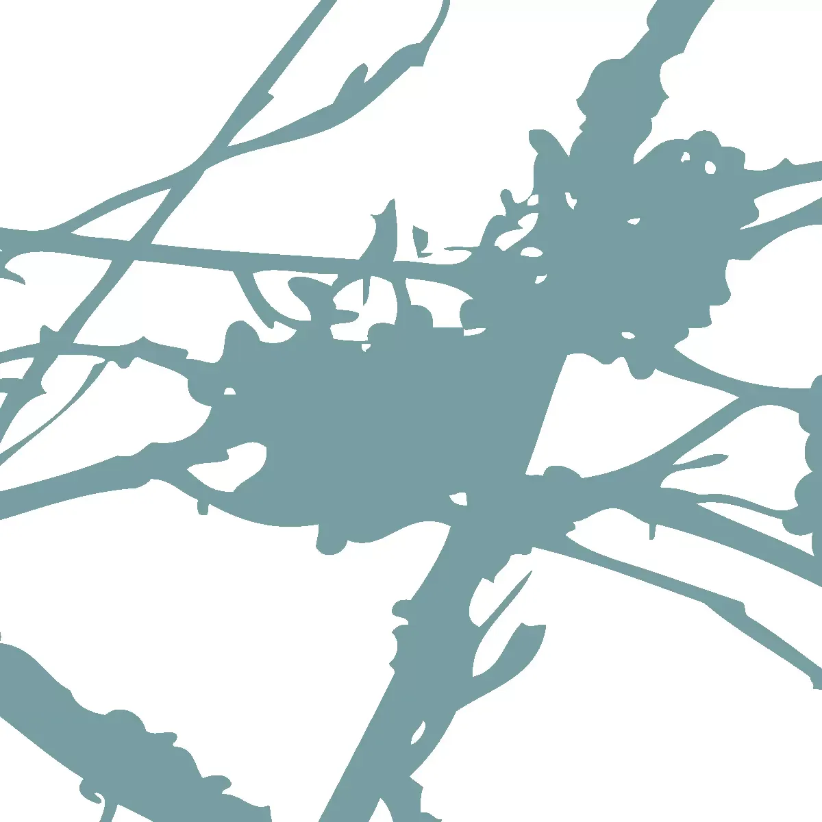 Illustration numéro 3 du produit Papier peint panoramique entre les branches bleu 375x250cm