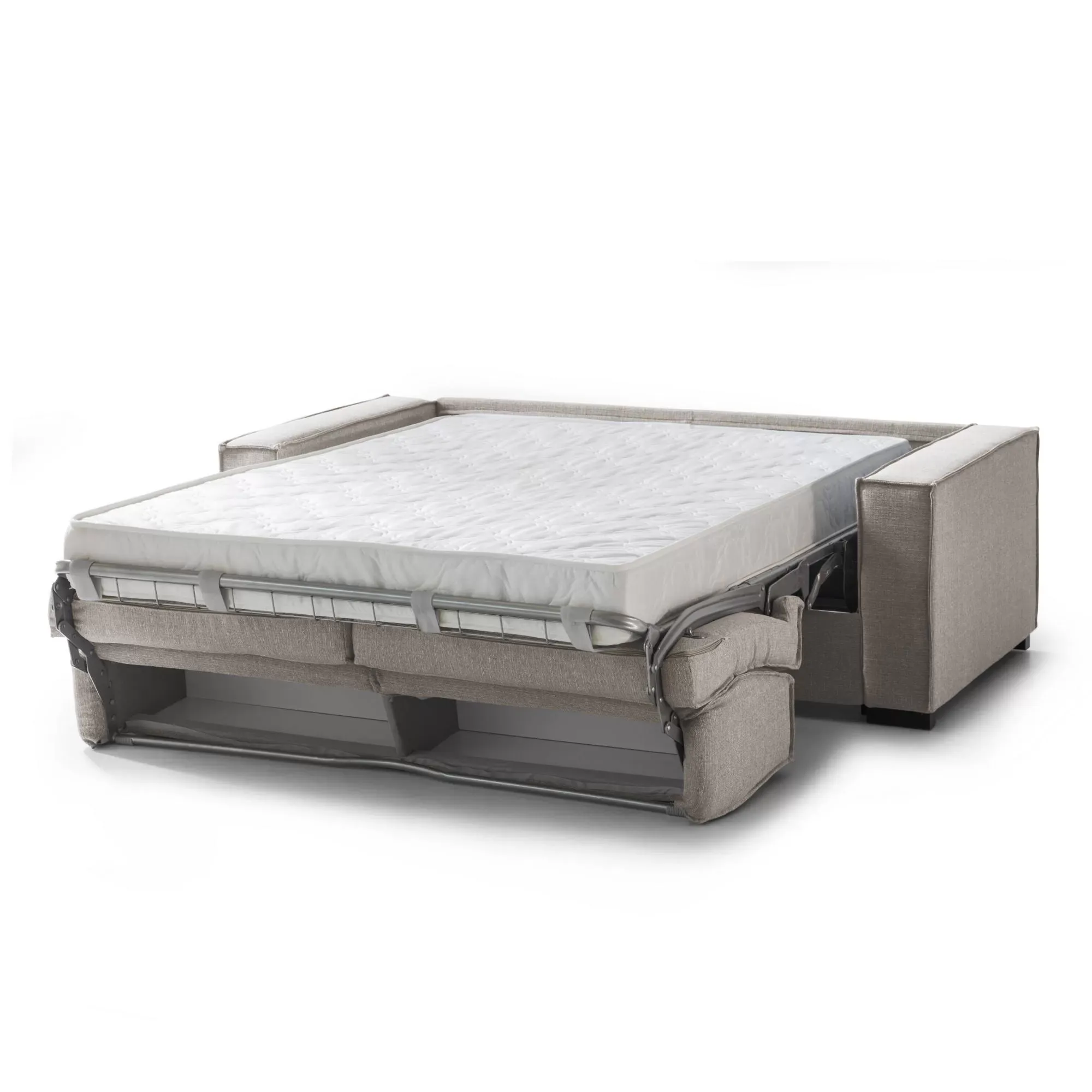 Illustration numéro 3 du produit Canapé lit 3 places en tissu tourterelle 220x95 cm