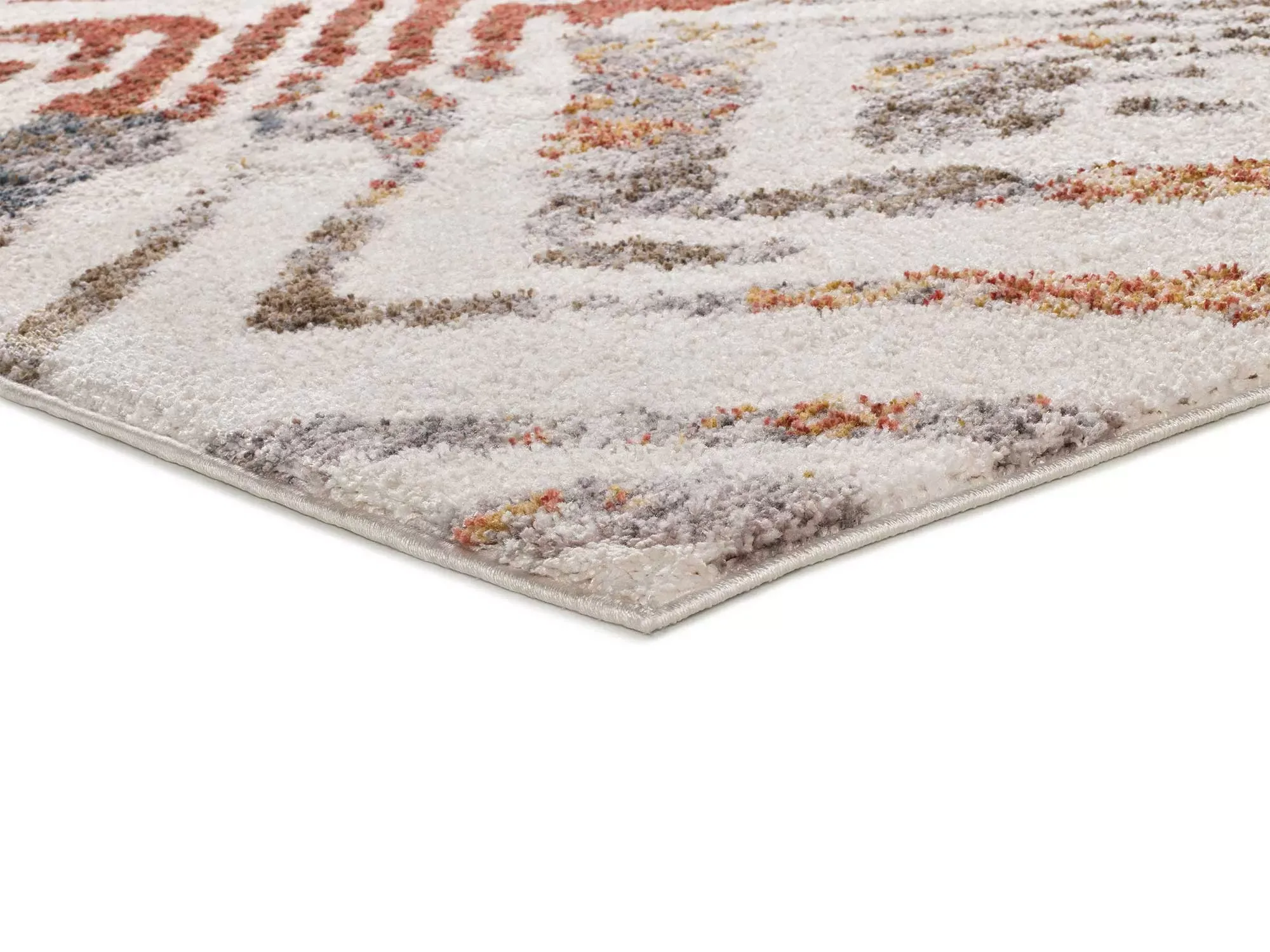 Illustration numéro 3 du produit Tapis ethnique beige/rouille/gris 140x200 cm