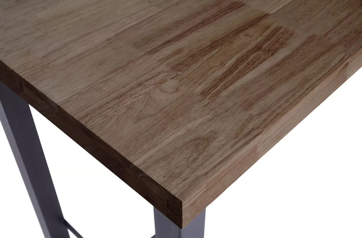 Illustration numéro 3 du produit Table haute en acier et bois foncé