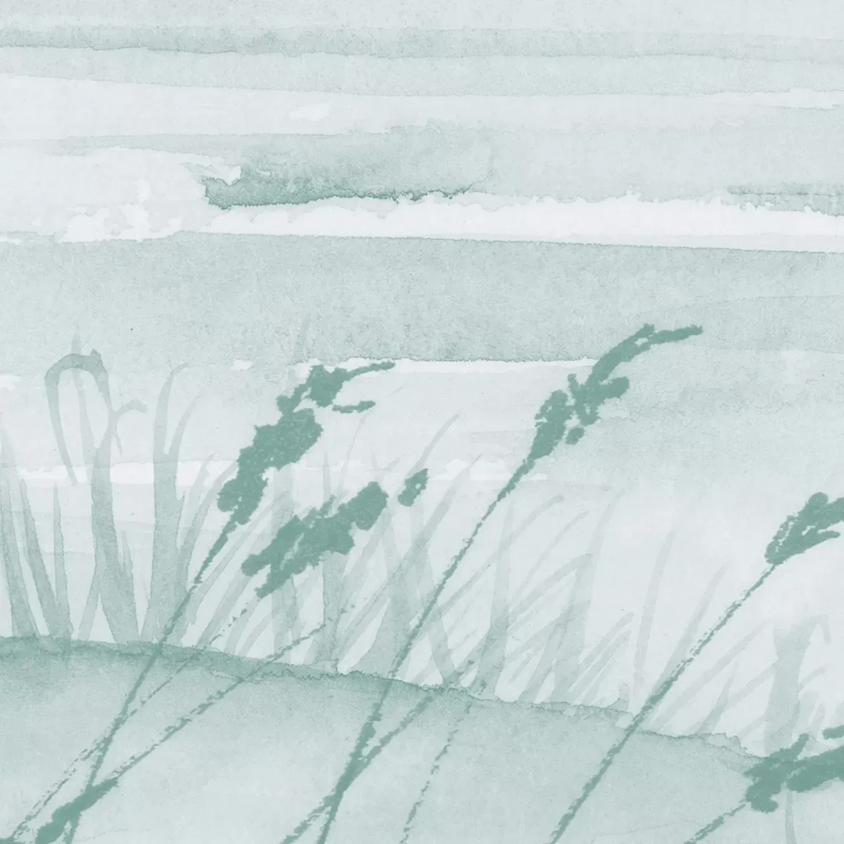 Illustration numéro 3 du produit Papier peint panoramique coucher de soleil vert 225x250cm