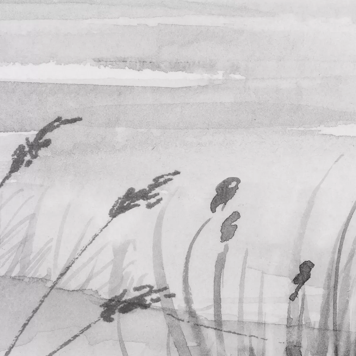 Illustration numéro 3 du produit Papier peint panoramique coucher de soleil gris 375x250cm