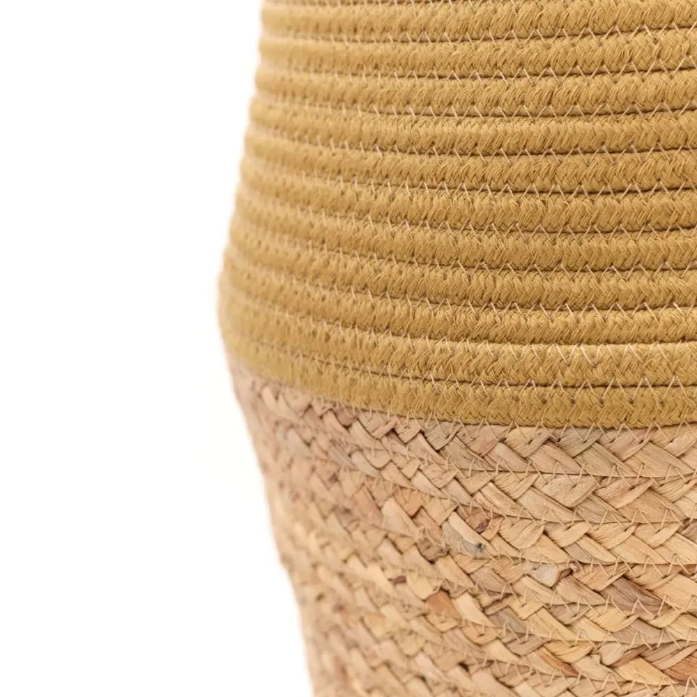 Illustration numéro 3 du produit Panier long tressé coton uni  30x50 cm