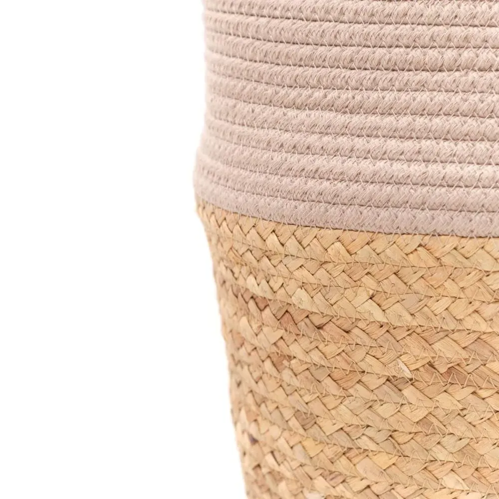 Illustration numéro 3 du produit Panier long tressé coton uni  30x50 cm