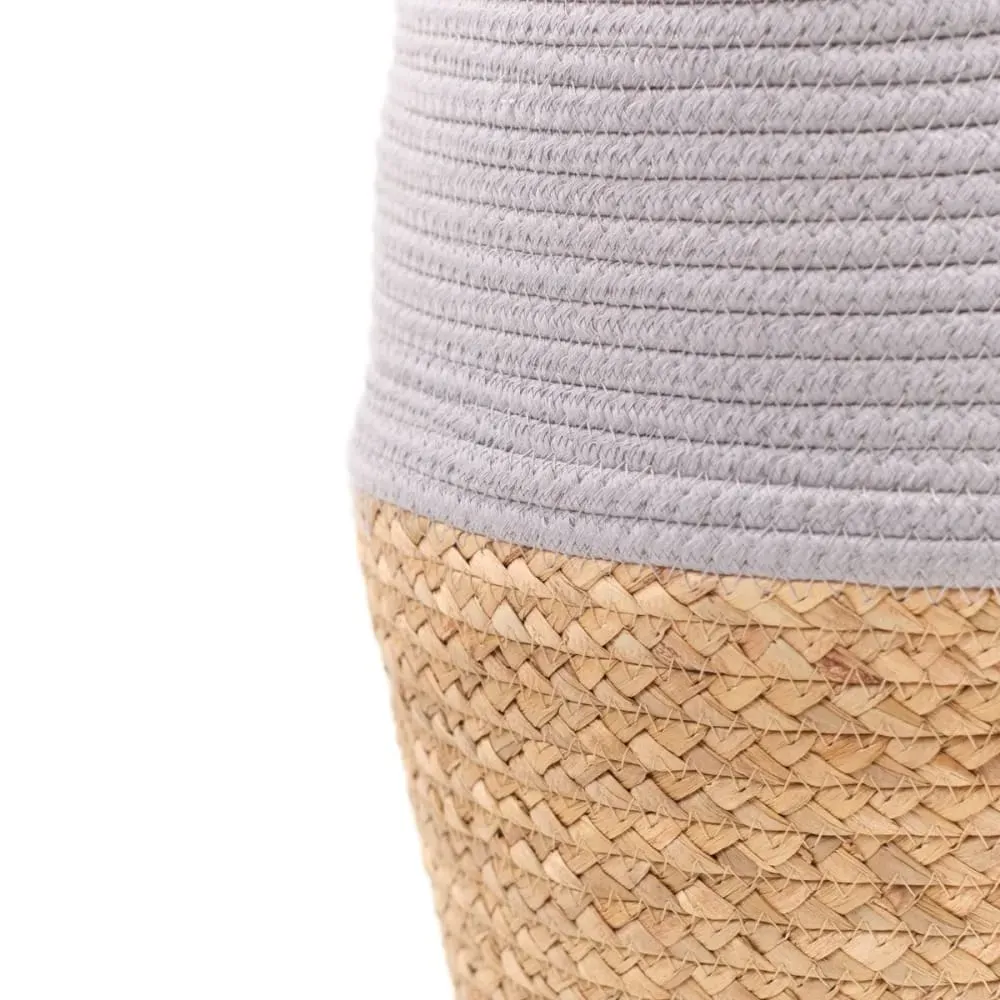 Illustration numéro 3 du produit Panier long tressé coton uni  30x50 cm