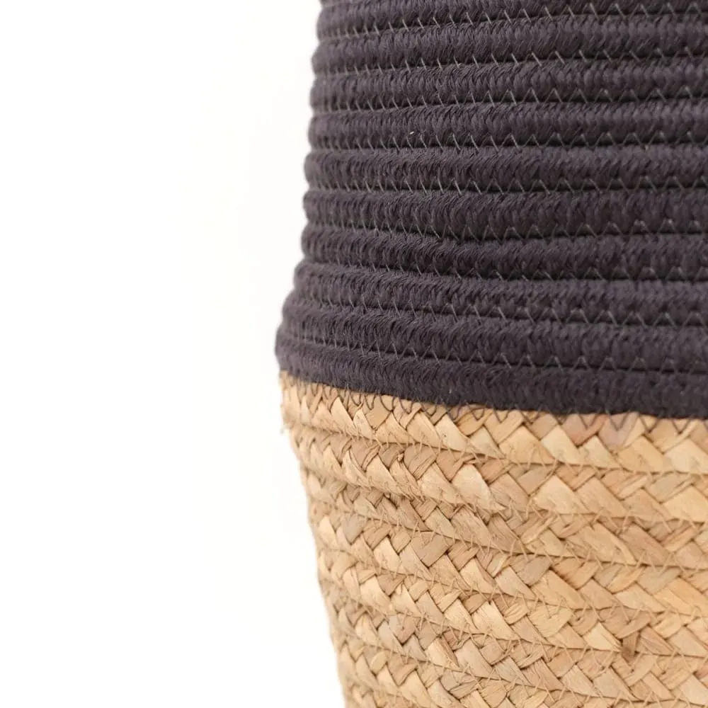 Illustration numéro 3 du produit Panier long tressé coton uni  30x50 cm