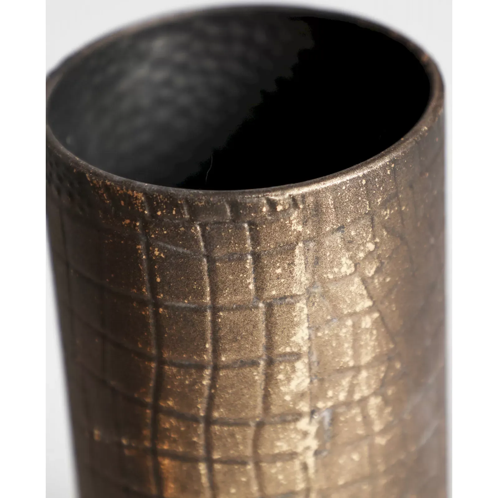 Illustration numéro 3 du produit Vase Fer Or 14x14x26 cm