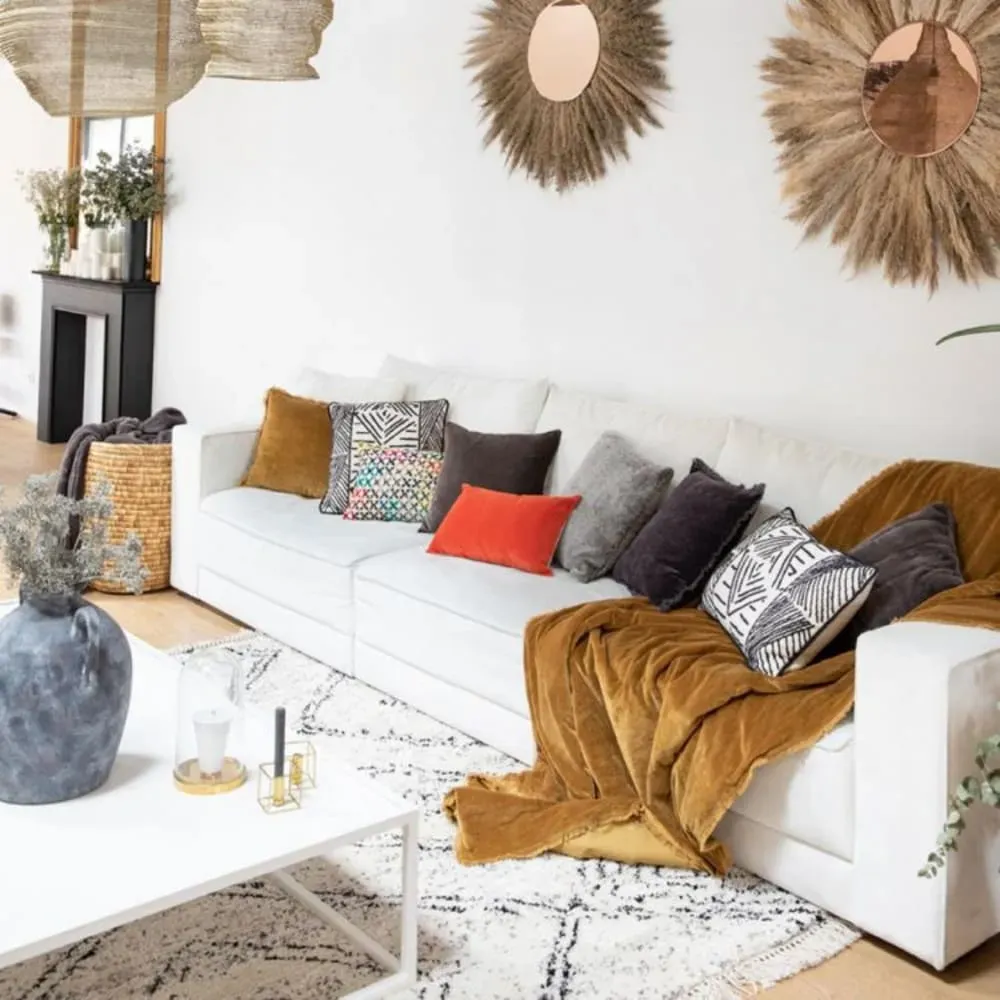 Illustration numéro 3 du produit Plaid en Coton marron 135x200 cm