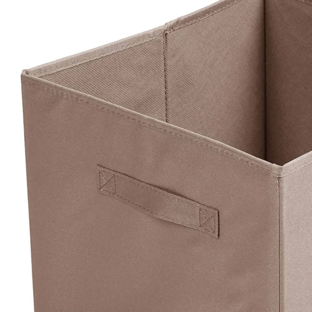 Illustration numéro 3 du produit Boîte de rangement cube intissé beige sepia 31x31x31cm