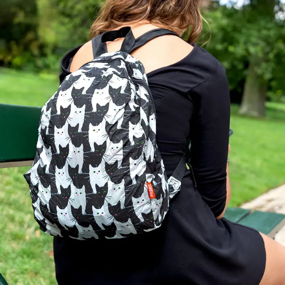 Illustration numéro 3 du produit Sac à dos pliable  noir polyester 26 x 13 x 35 cm