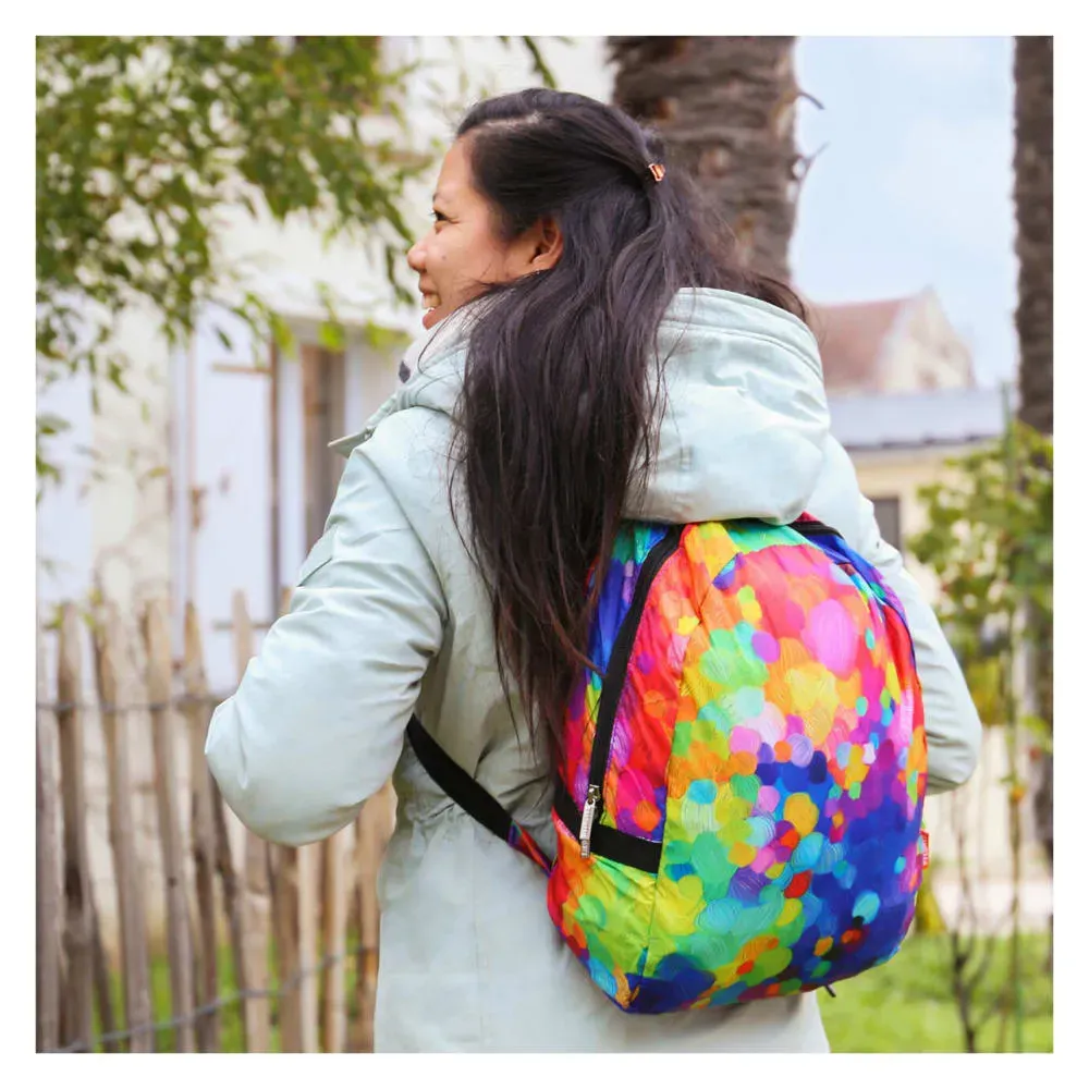 Illustration numéro 3 du produit Sac à dos pliable  multicolore polyester 26 x 13 x 35 cm