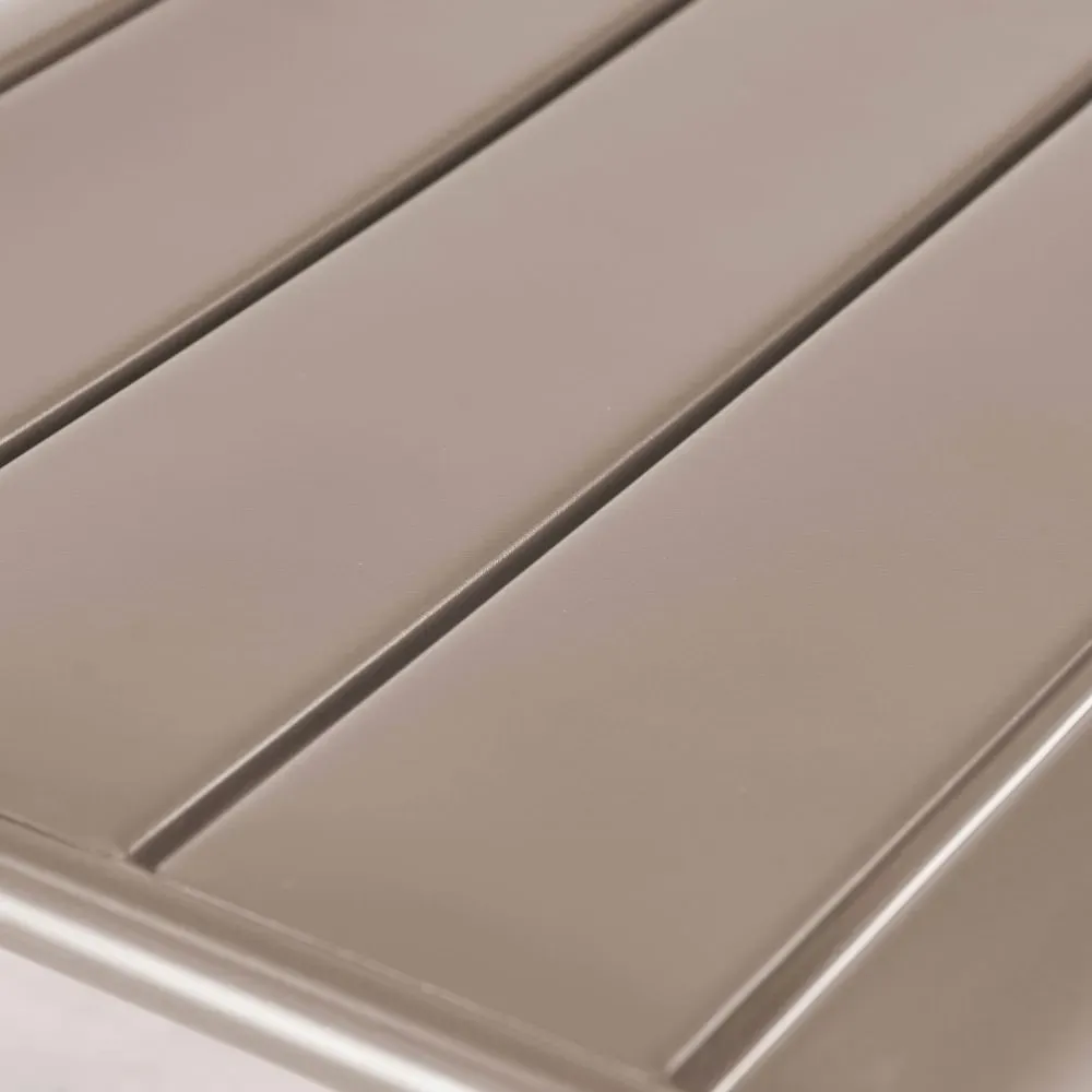 Illustration numéro 3 du produit Repose pied en métal taupe