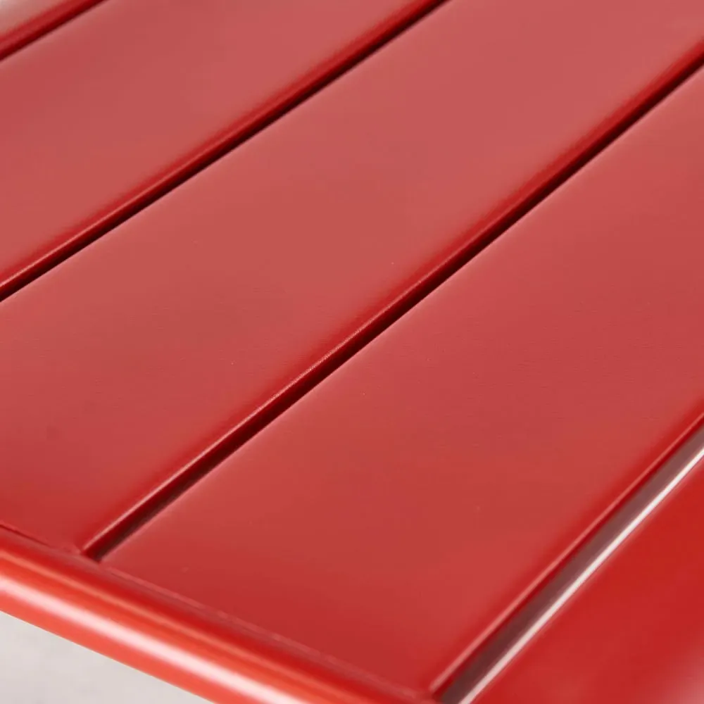 Illustration numéro 3 du produit Repose pied en métal rouge