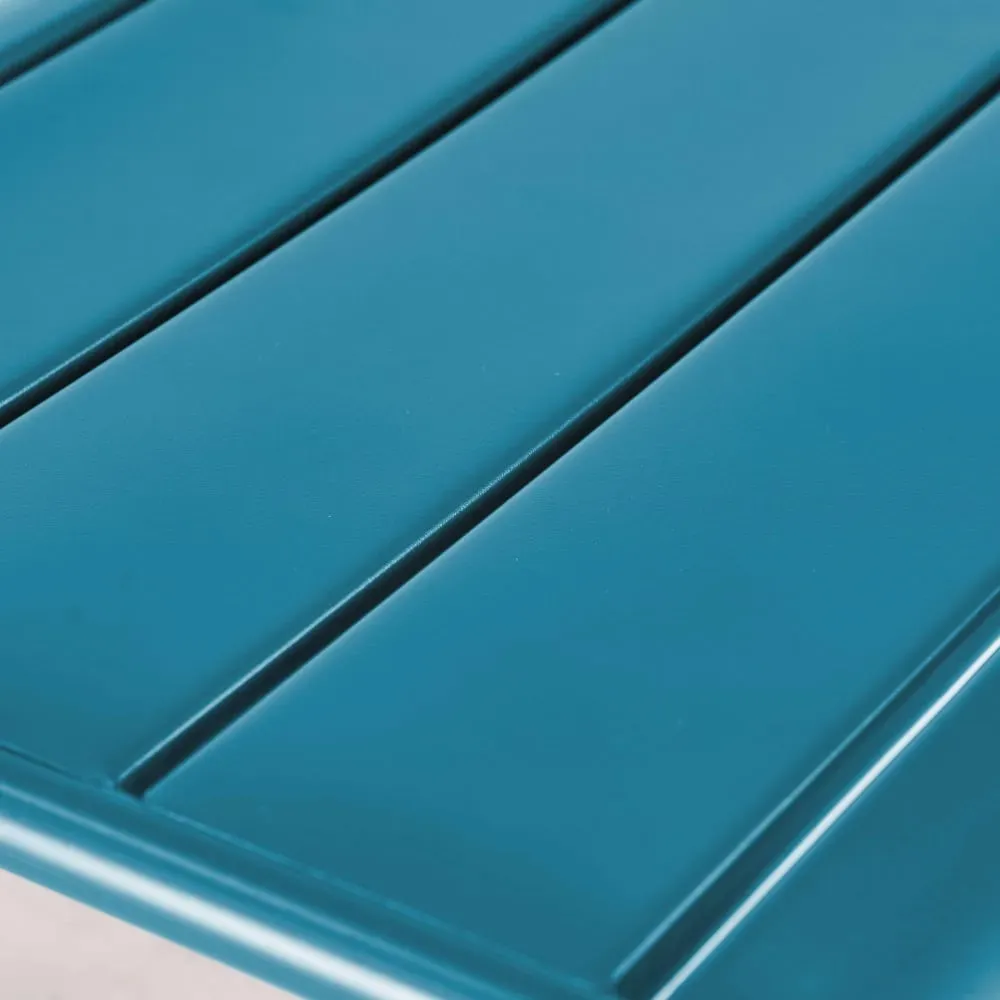 Illustration numéro 3 du produit Repose pied en métal bleu pacific