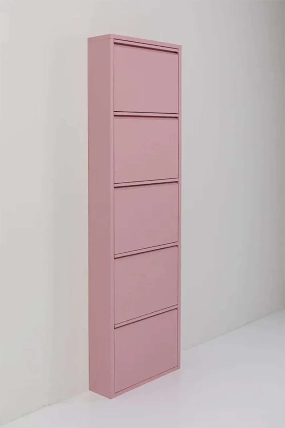 Illustration numéro 3 du produit Casier à chaussures 5 tiroirs en acier rose