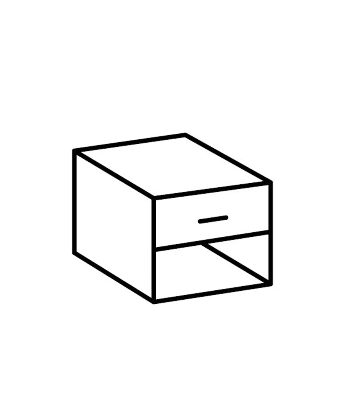 Illustration numéro 3 du produit Chevet 1 tiroir décor chêne et graphite - L46 cm