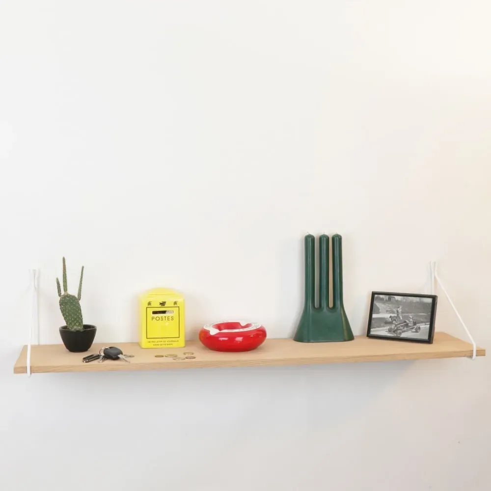 Illustration numéro 3 du produit Etagère Vintage Chêne Rustique Brut 60 x 25 cm