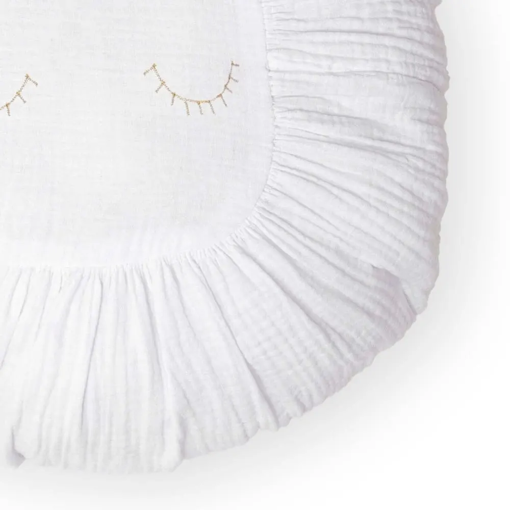 Illustration numéro 3 du produit Coussin en coton blanc 11x35x35cm