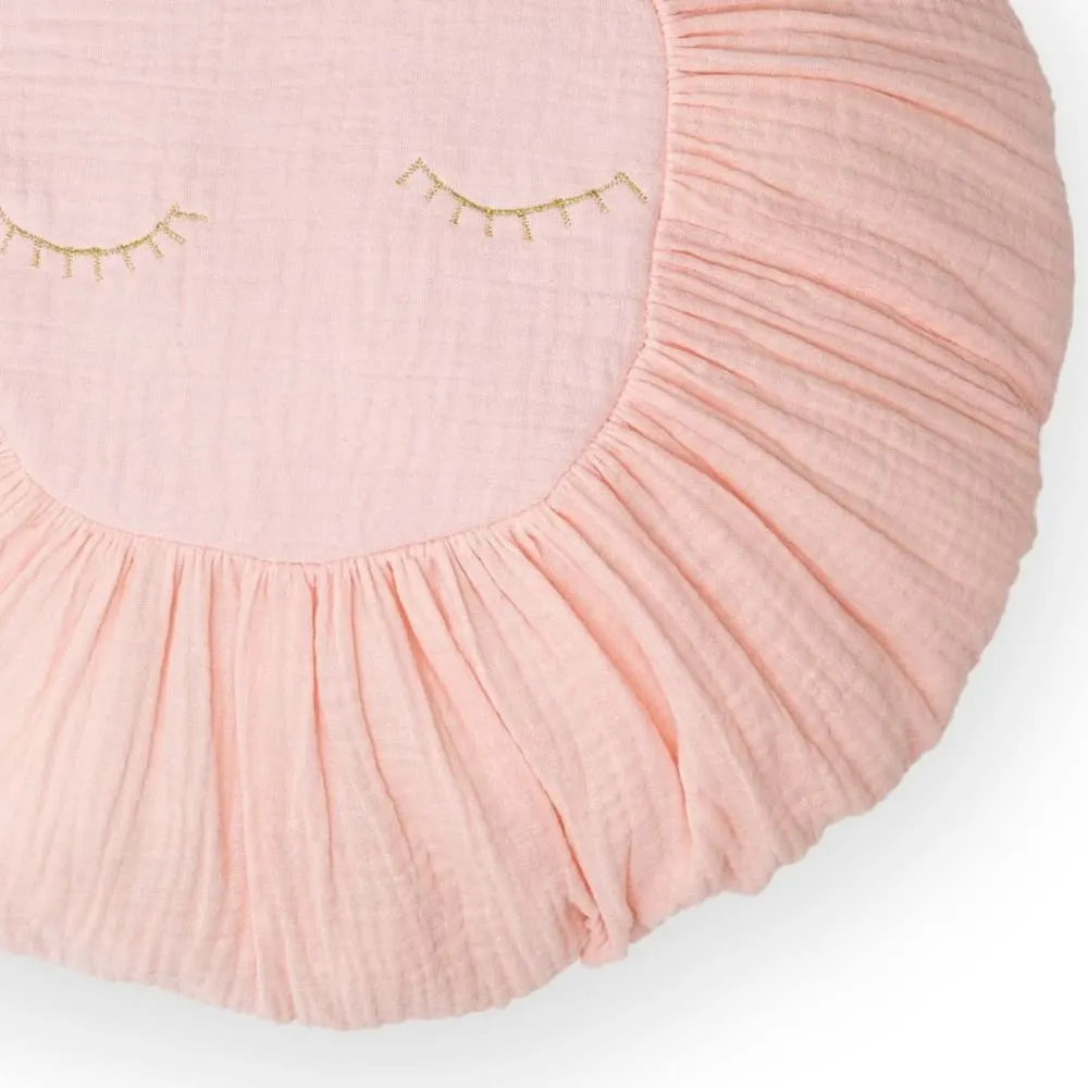 Illustration numéro 3 du produit Coussin en coton rose 11x35x35cm
