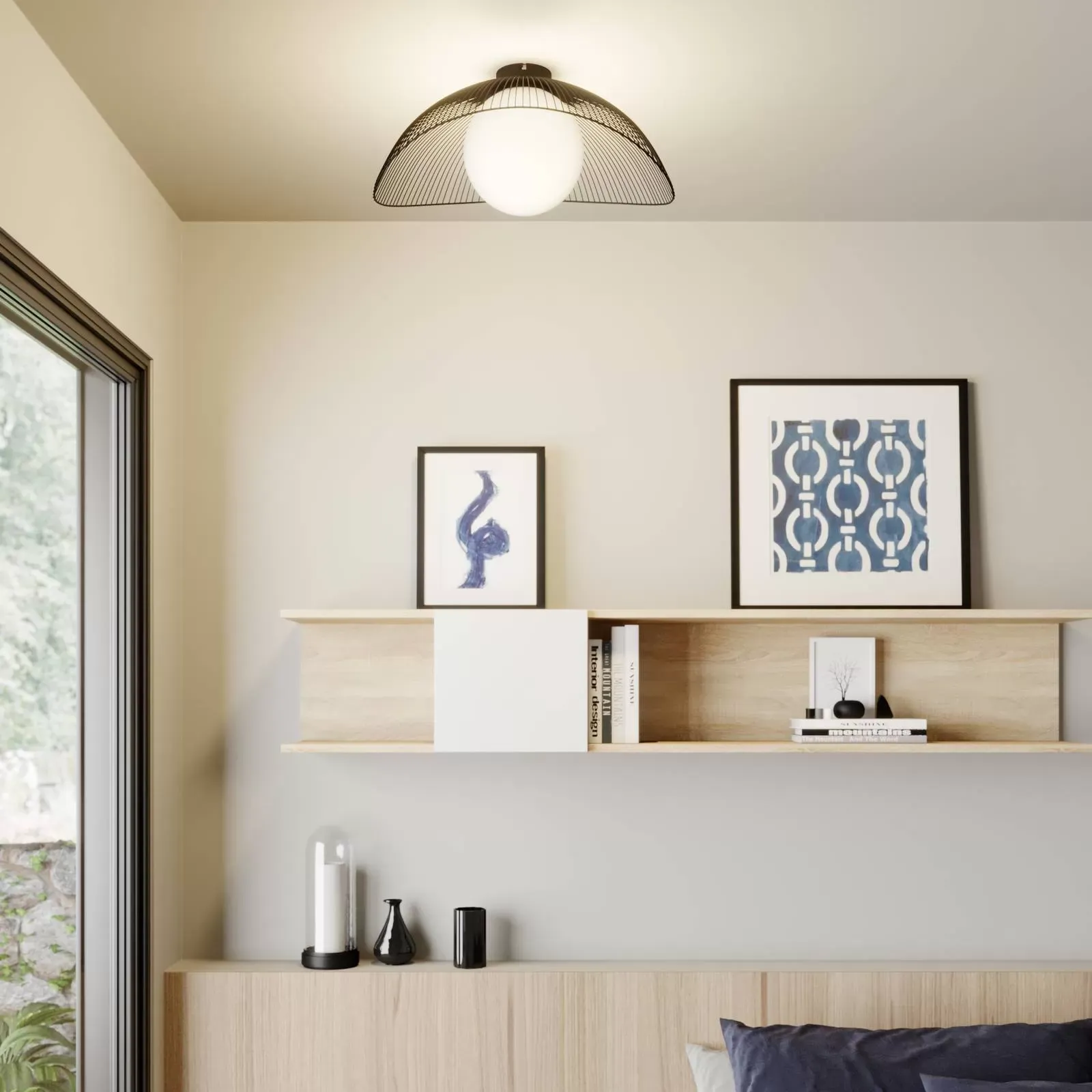 Illustration numéro 3 du produit Plafonnier en Métal Noir