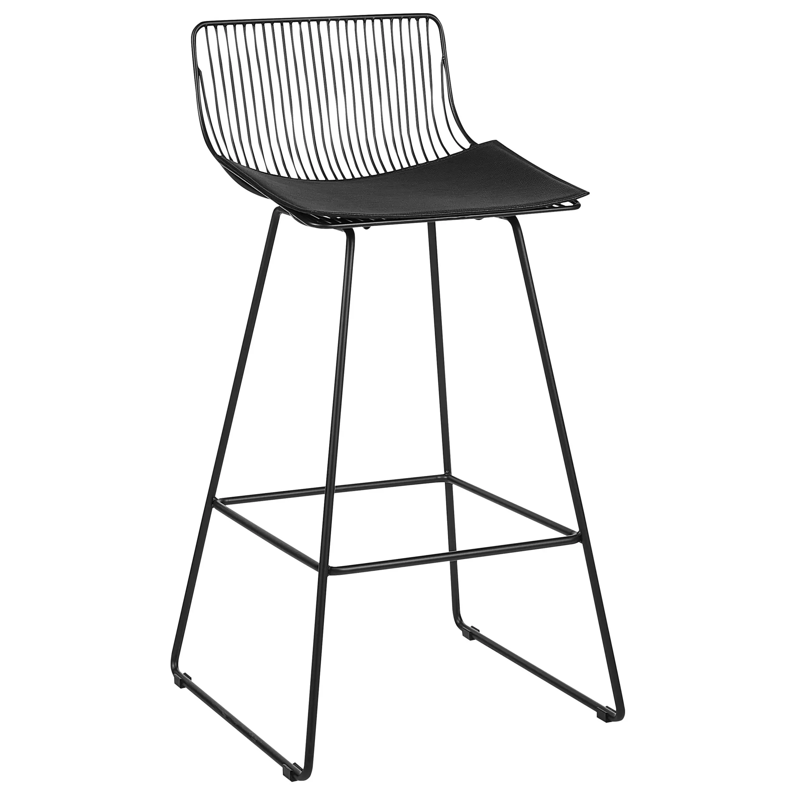 Illustration numéro 3 du produit Lot de 2 chaises de bar métal noir