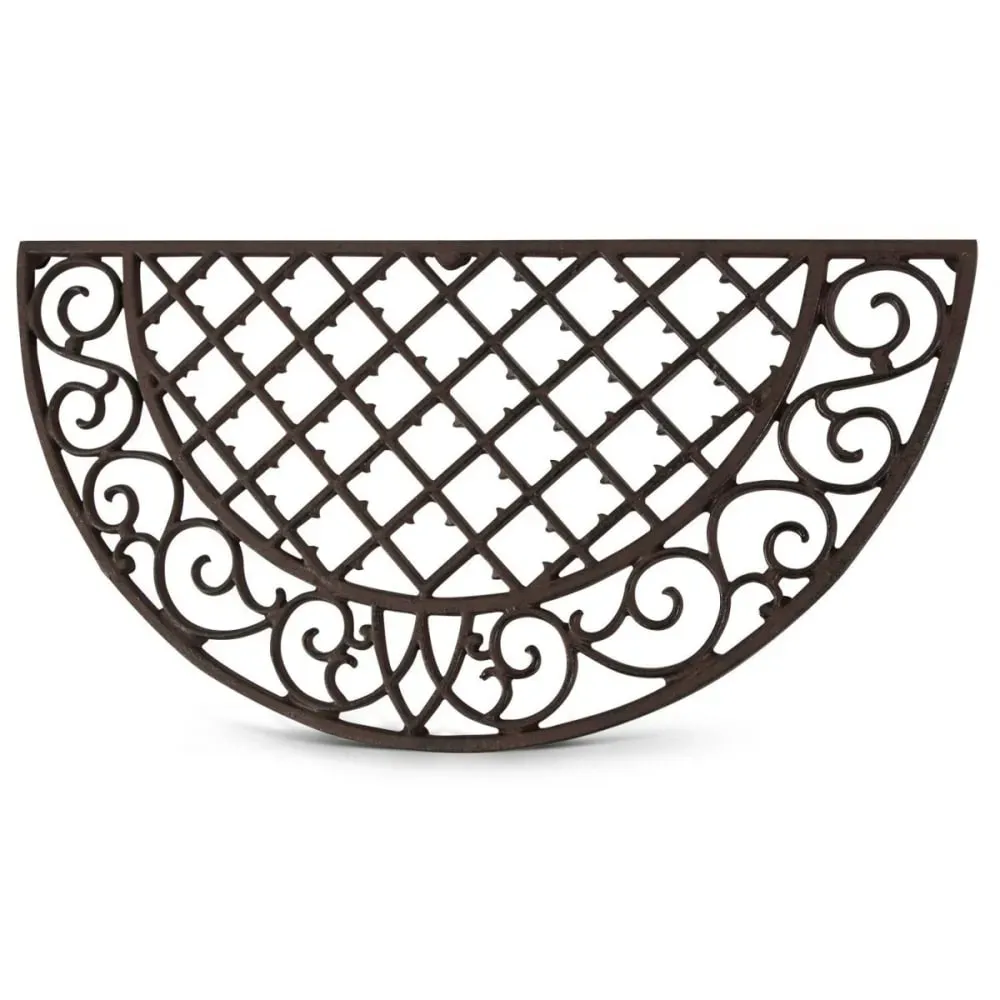 Illustration numéro 3 du produit Paillasson demi-lune fonte marron