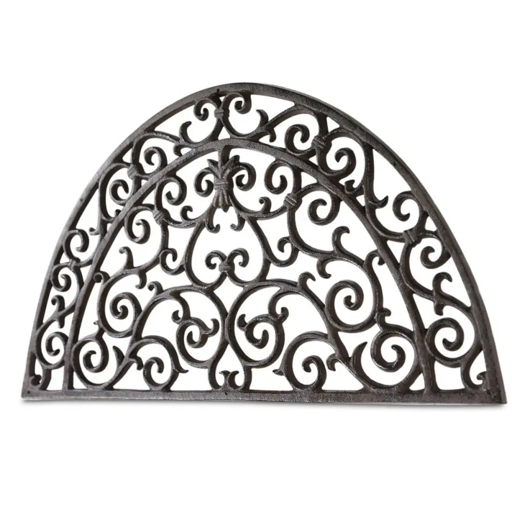 Illustration numéro 3 du produit Paillasson demi-lune fonte marron