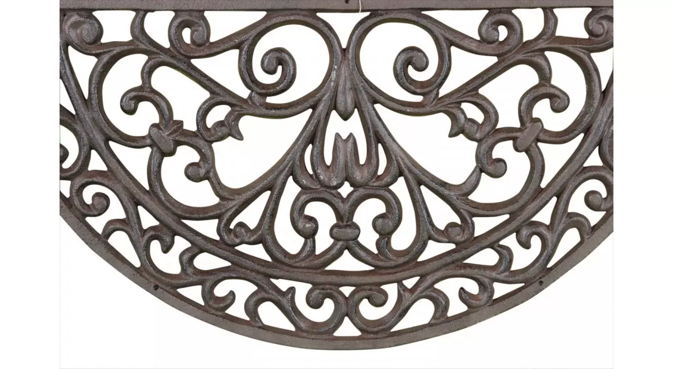 Illustration numéro 3 du produit Paillasson demi lune fonte marron