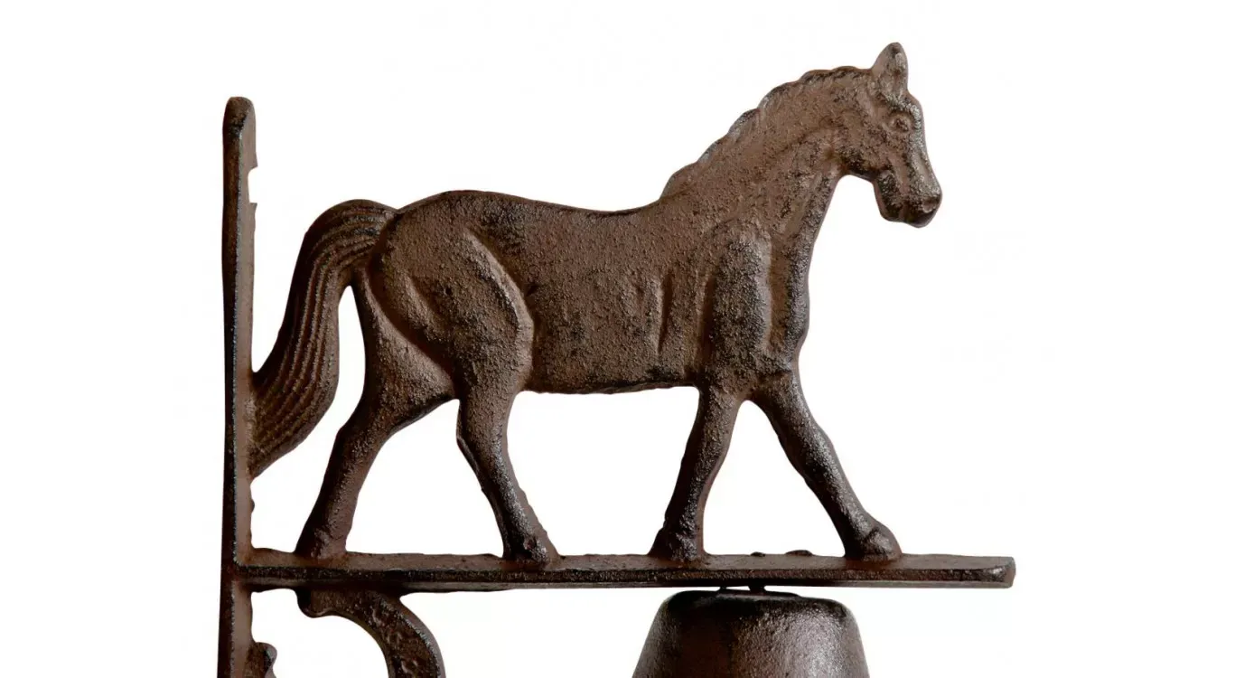 Illustration numéro 3 du produit Cloche cheval fonte marron