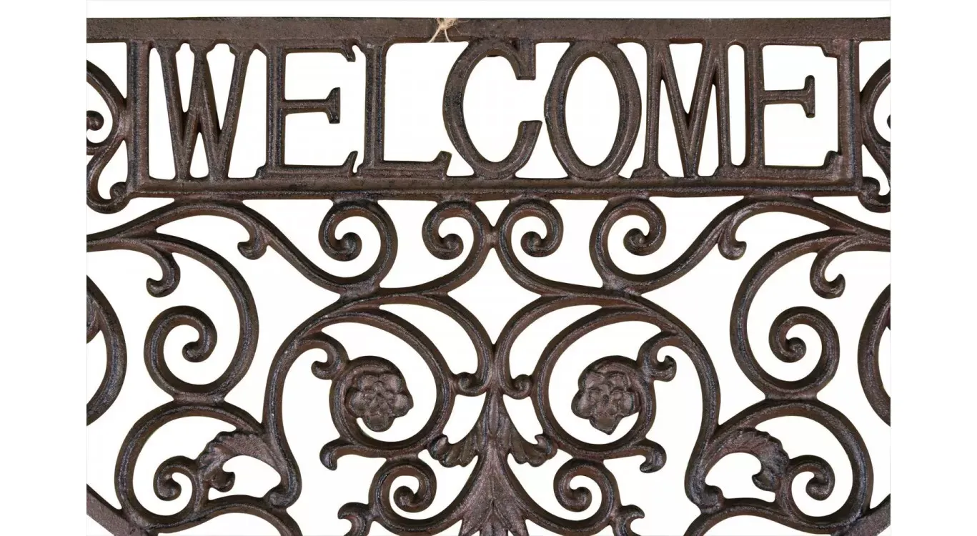 Illustration numéro 3 du produit Paillasson demi lune fonte marron