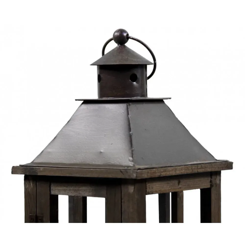 Illustration numéro 3 du produit Lanterne en bois marron