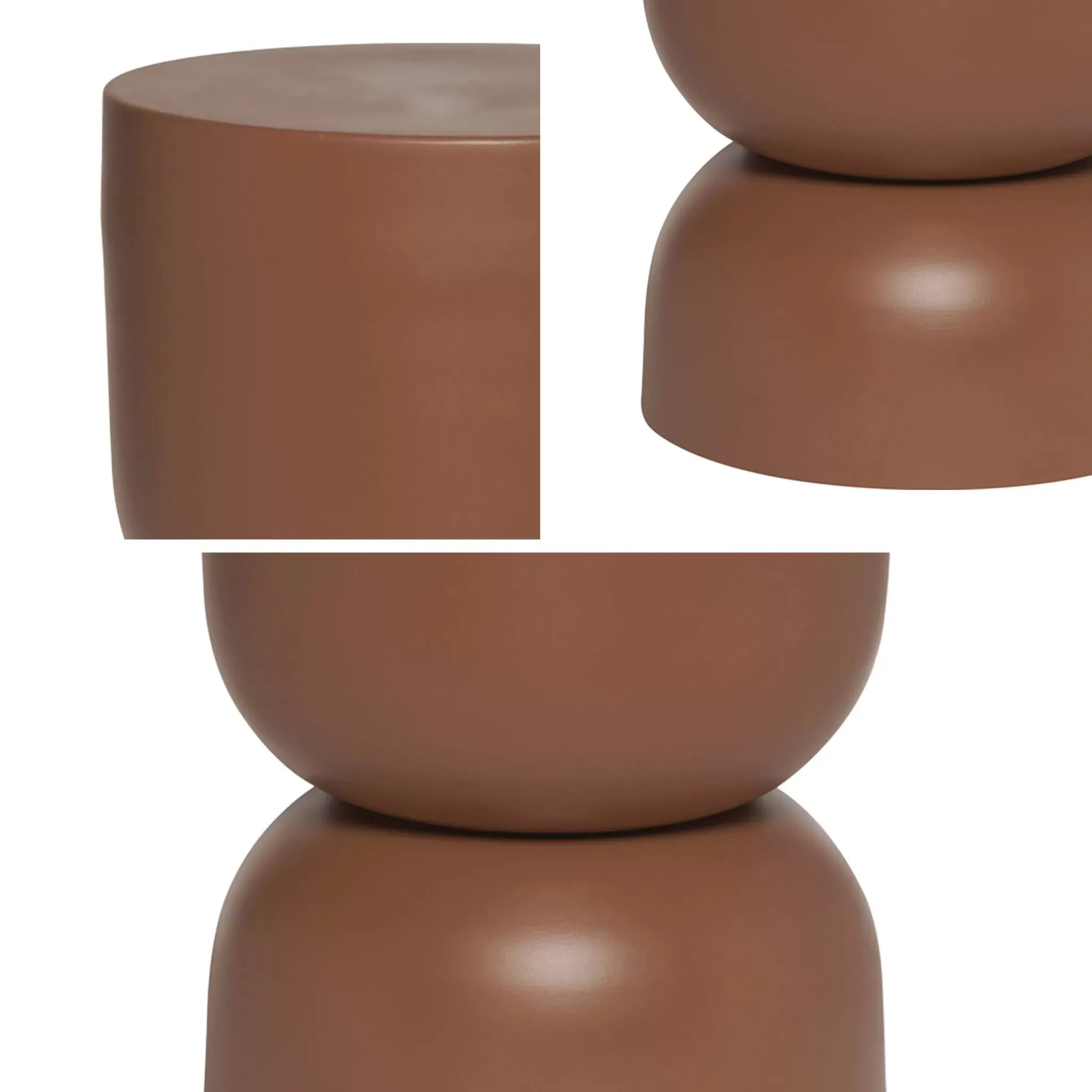 Illustration numéro 3 du produit Table d'appoint en métal, terracotta, D32