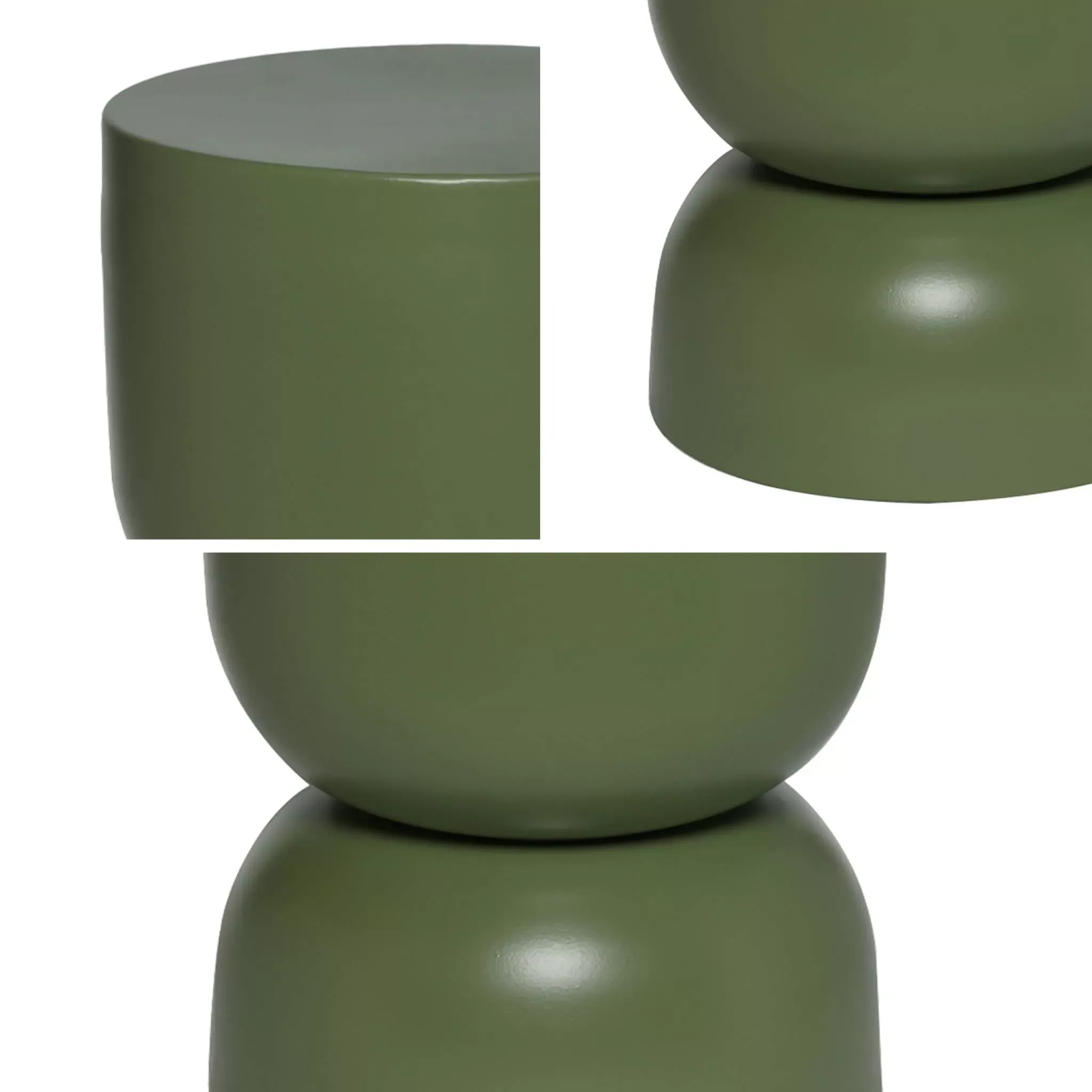 Illustration numéro 3 du produit Table d'appoint en métal, vert kaki, D32