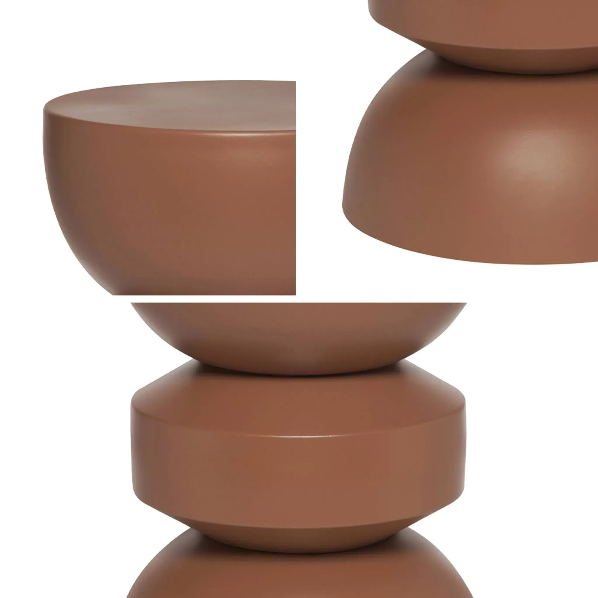 Illustration numéro 3 du produit Table d'appoint en métal terracotta D32