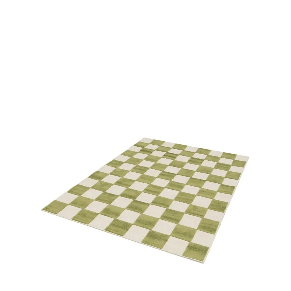 Illustration numéro 3 du produit Tapis intérieur et extérieur géométrique -160x230cm Vert Polypropylène