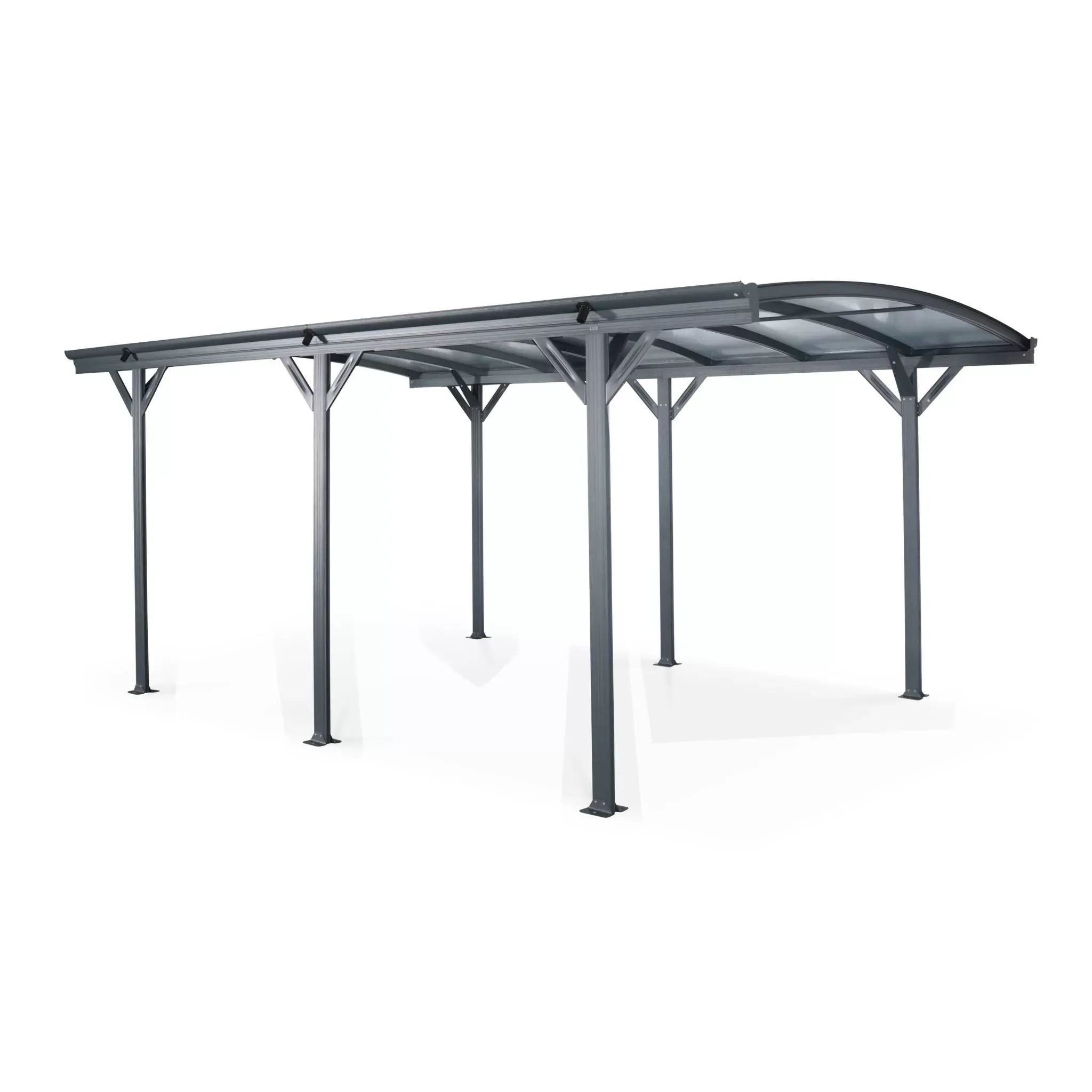 Illustration numéro 3 du produit Carport de 15m² en aluminium anthracite