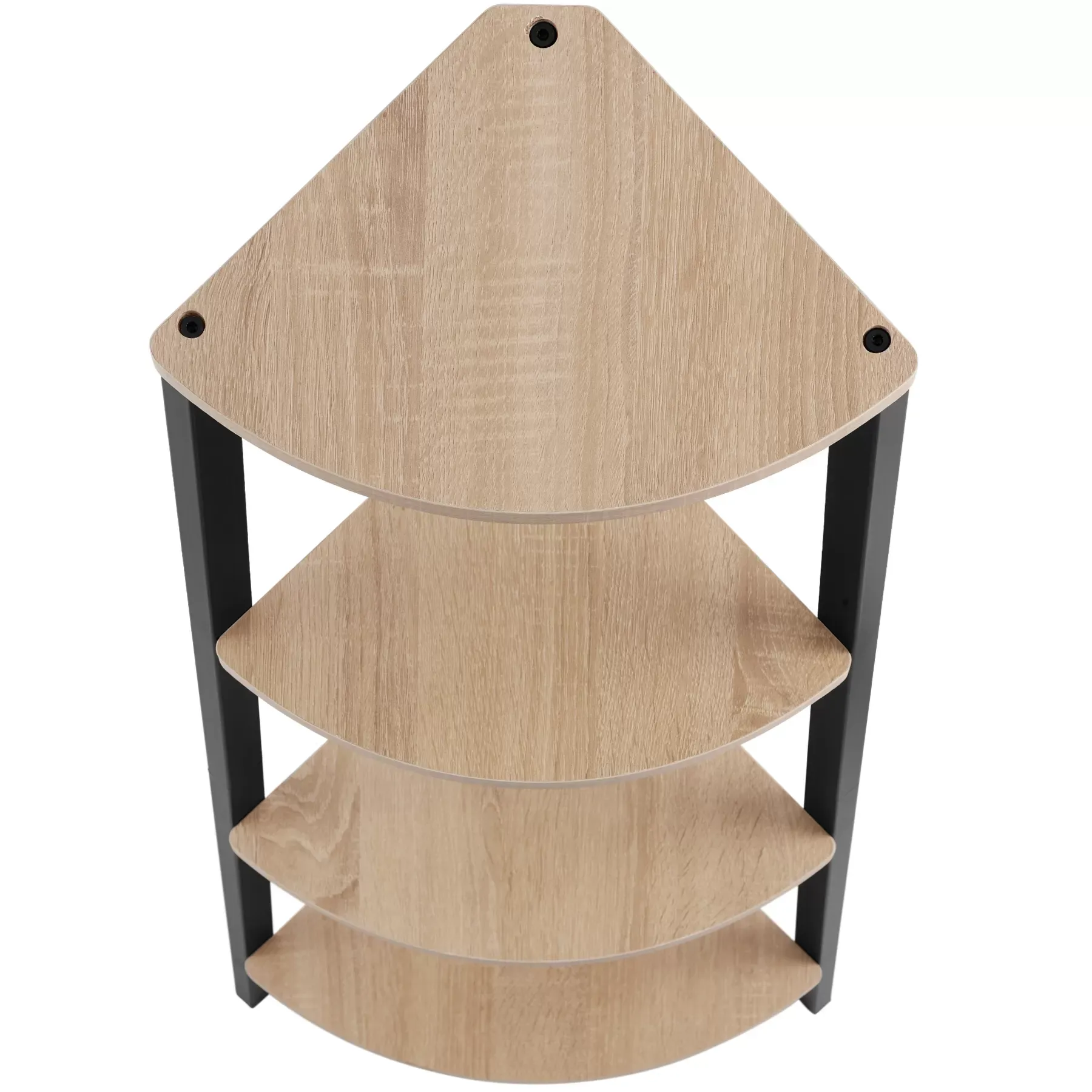 Illustration numéro 3 du produit Étagère d’angle style industriel  34x34x125 cm bois clair